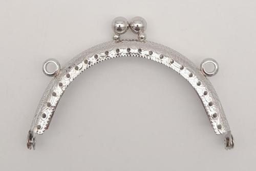8.5 cm Oval Cüzdan Klipsi Cüzdan Bursu Gümüş Renk