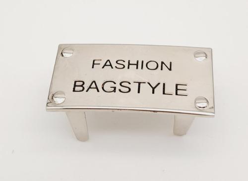 Fashion Bagstyle Yazılı Plaka Süs Gümüş Renk
