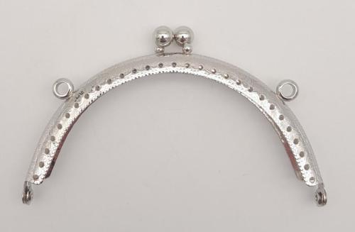 10.5 cm Oval Cüzdan Klipsi Cüzdan Bursu Gümüş Renk