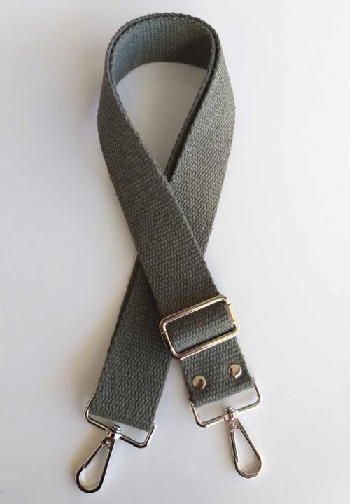 Pamuklu Kolon 120X4 Cm Gümüş Metal Haki