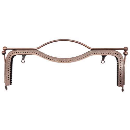 27 cm Üstten Tutmalı Çanta Klipsi Çanta Bursu Bakır Renk Metal