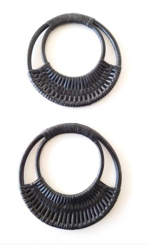 Siyah Renk Gerçek Bambu Çanta Sapı 19 Cm No:18