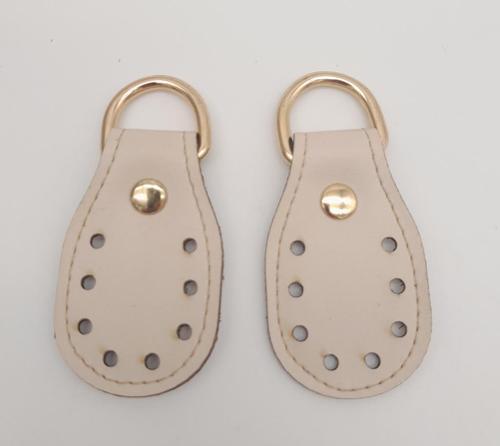 Açık Krem Çift Kat Dikişli Suni Deri Sapucu Böce Light Gold Metalli