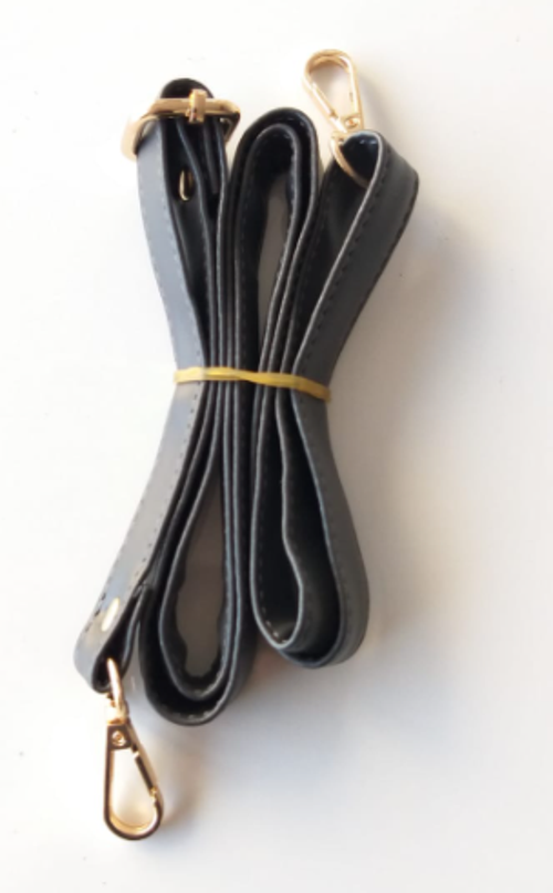 Koyu Gri 125X2 Cm Çanta Sapı Sürgütlü Light Gold Metal