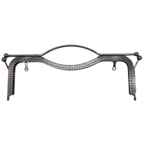 27 cm Üstten Tutmalı Çanta Klipsi Çanta Bursu Füme Metal