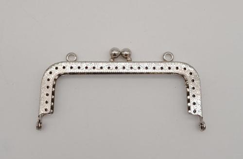 10.5 cm Dikdörtgen Çanta Klipsi Çanta Bursu Gümüş Metal