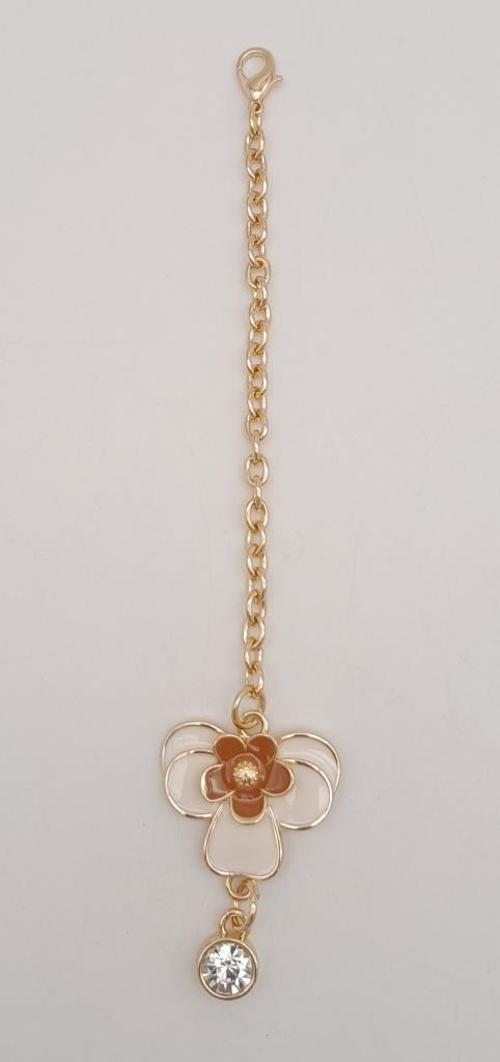 Light Gold Taba Renk Çiçekli Sarkaç Süs