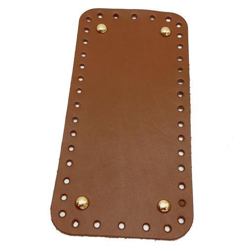 Gerçek Deri Sütlü Kahve 25X12 cm Dikdörtgen Light Gold Metalli Çanta Tabanı