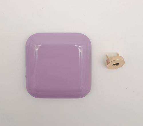 7 cm Kare Akrilikli Lila Renk Light Gold Mıknatıslı Kilit