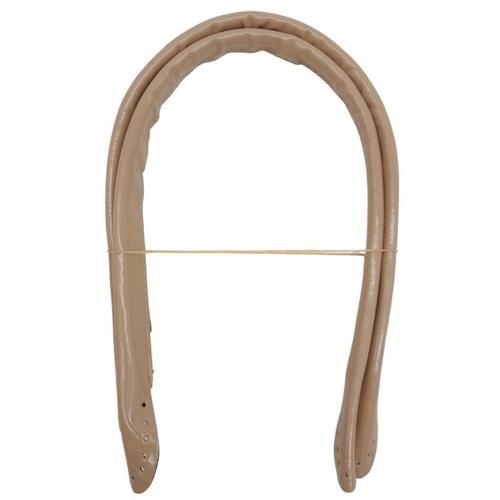 Parlak Rugan Deri Pelikan Model Çanta Sapı Bej Renk