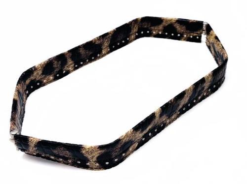 Leopar Renk Derili Metal Çanta Ağzı 33 Cm