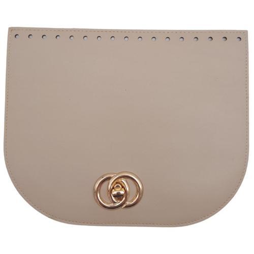 24x19 cm Suni Deri Bej Renk Kapak Light Gold Metalli