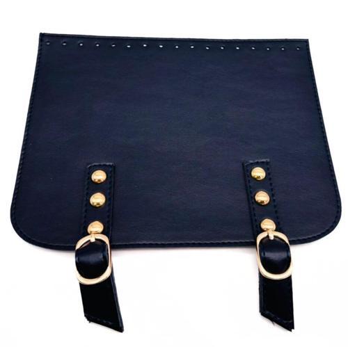 24x19 cm Çift Mıknatıslı  Suni Deri Kapak Lacivert Renk Light Gold Metalli