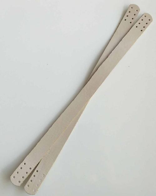 35X2 Cm Gerçek Deri Çift Sap Krem Renk