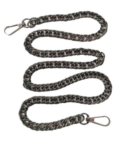 Çift Halkalı Füme Renk Çanta Zinciri Kancalı (120 Cm)