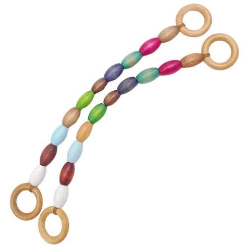 20 mm Oval Ahşap Boncuklu 40 cm Renkli No:2 Çanta Sapı