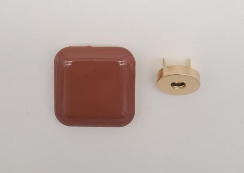 3.5 cm Kare Akrilikli Taba Renk Light Gold Mıknatıslı Kilit