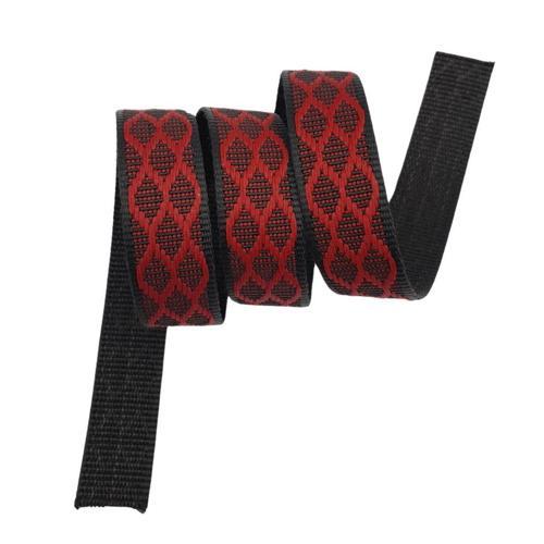 3 cm Polyester Kolon Siyah Kırmızı 1 Metre