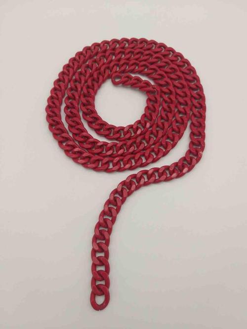 Renkli Metal Zincir Kırmızı 120 Cm