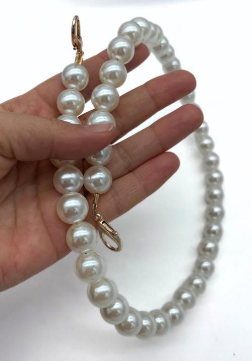 60 cm İncili Çanta Sapı, İncili Çanta Kulpu, İncili Zincir