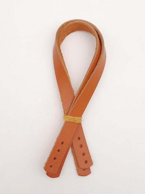 Gerçek Deri 35x1.2 cm Turuncu Taba Renk Çift Çanta Sapı