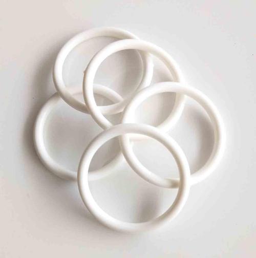 5 Adet 8 Cm Plastik Halka Beyaz