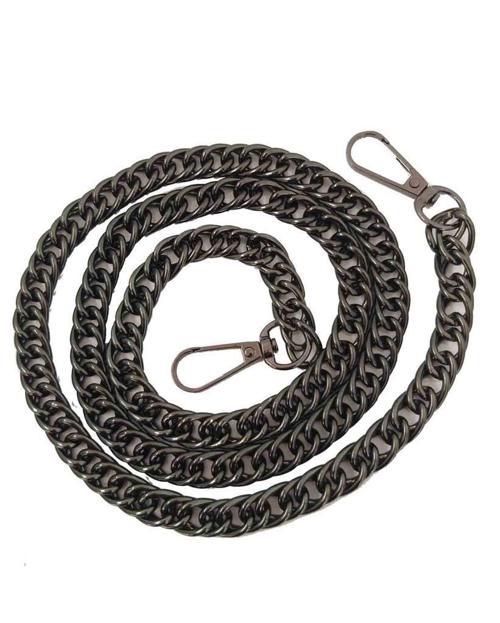Çift Halkalı Füme Renk Çanta Zinciri Kancalı (100 Cm)