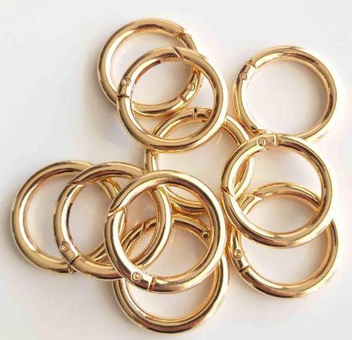 10Lu 2.5 Cm Light Gold Renk Yaylı Halka Örgü Çanta İçin