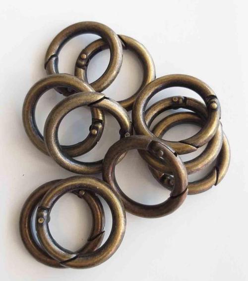10Lu 2.5 Cm Antik Renk Yaylı Halka Örgü Çanta İçin
