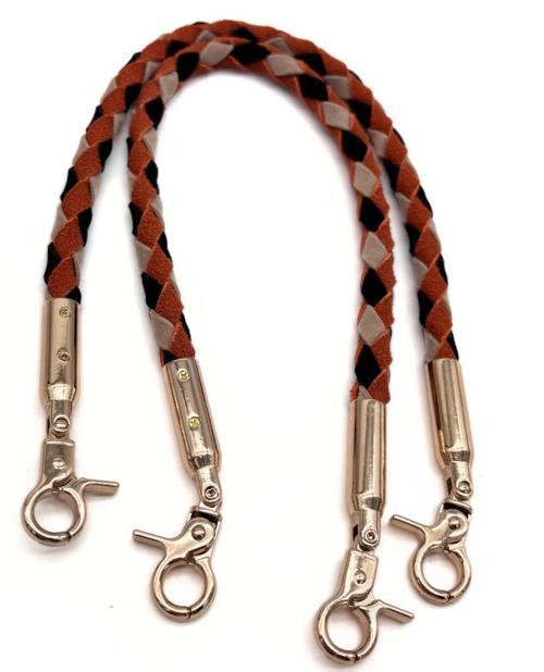 Renkli  43 cm  Örme Çanta Sapı Light Gold  Metal