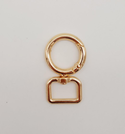 2 cm Light Gold Köşeli Yaylı Halka 1 Adet