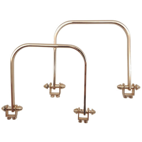 9x9 cm Light Gold Renk Vidalı Metal Çanta Tutma Sapı
