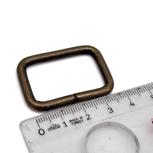 3.5x2 cm Antik Renk Dikdörtgen Halka 1 Adet