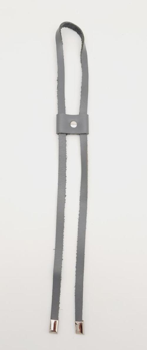 Gri Gerçek Deri Büzgü Gümüş Metalli