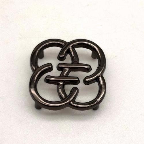 Füme Renk 2 Cm Çiçek Model Plaka Süs