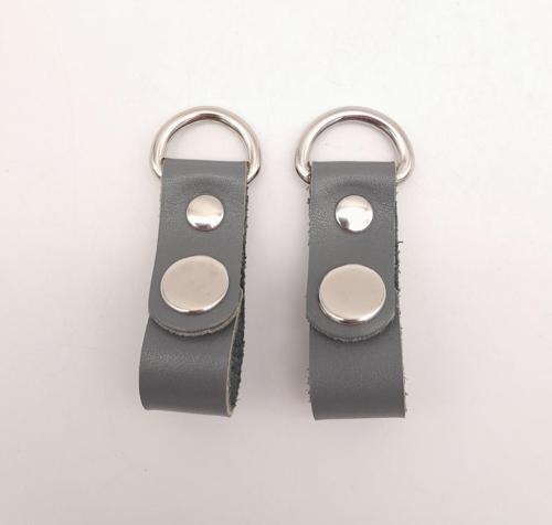 Gri Gerçek Deri Çıtçıtlı Sapucu Böce Gümüş Metalli