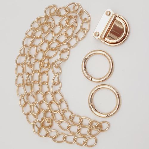 Light Gold Renk İnce Zincir Kilit Set