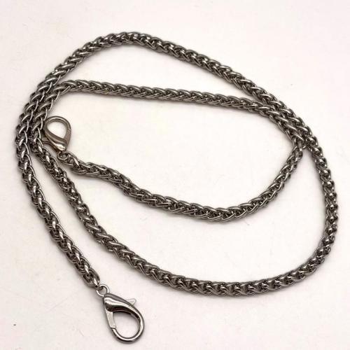 70 cm 5 Mm Örgü Model Gümüş Renk Çanta Zinciri