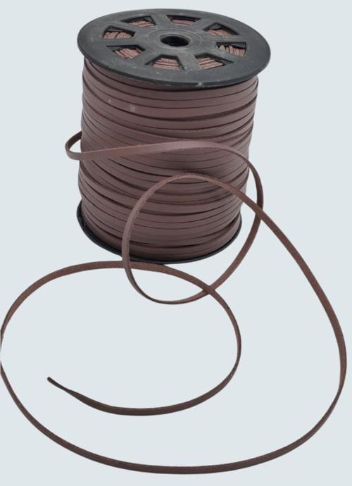 4 mm Kahve Renk Suni Deri İp 5 Metre
