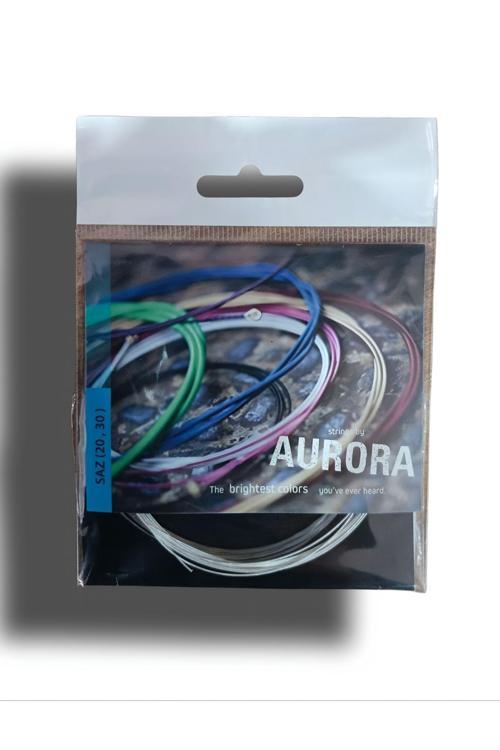 Aurora Uzun Sap Beyaz Bamlı Takım Tel