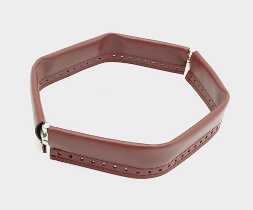 Bordo Renk Derili Metal Çanta Ağzı 25 Cm