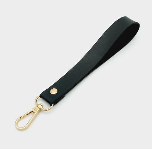 Tek Kat Suni Deri Siyah Renk Elcik Light Gold Metal