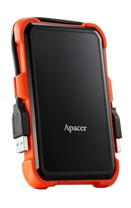 AC630 Siyah-Turuncu 1 TB Askeri Sınıf Darbeye Dayanıklı 2.5" USB 3.1 Taşınabilir Harddisk (AP1TBAC630T-1)
