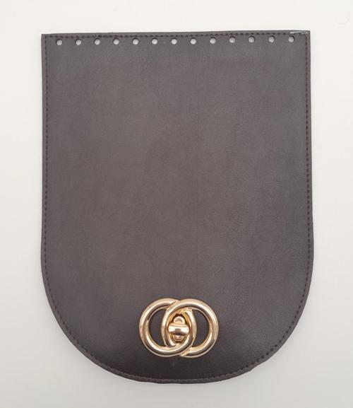 17x22 cm Suni Deri Koyu Kahverengi Kapak Light Gold Metalli