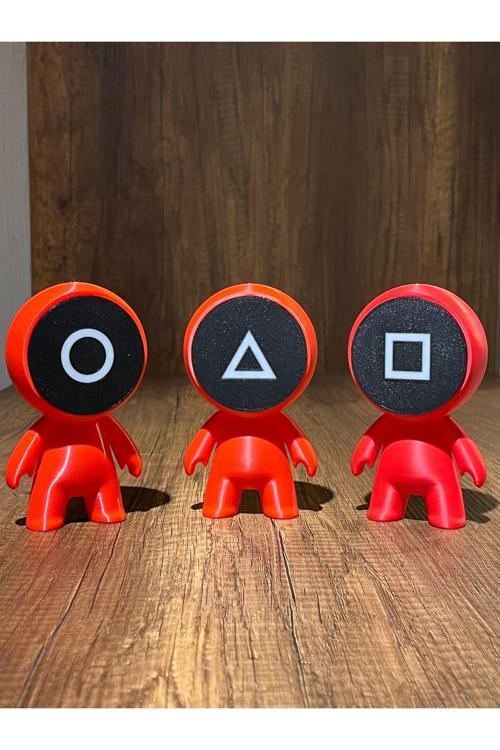 3'Lü Set Masaüstü Squid Game Figür (13Cm)