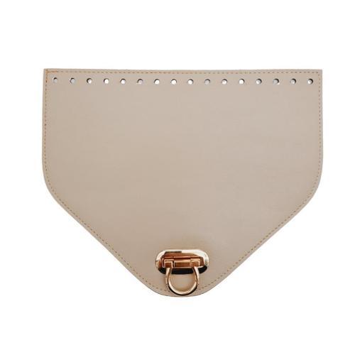 22.5x18 cm Suni Deri Bej Renk Kapak Light Gold Metalli