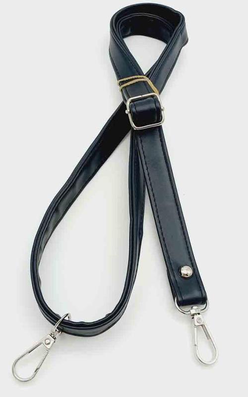 Lacivert 125X2 Cm Çanta Sapı Sürgütlü Gümüş Metal