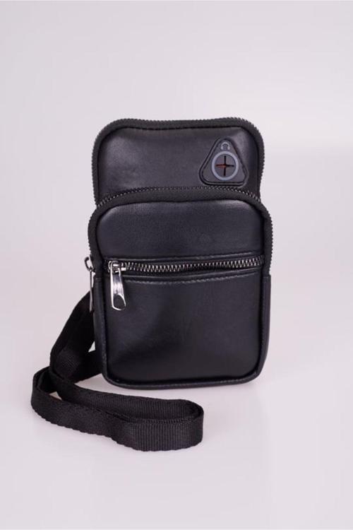 Unisex Vegan Deri Usb Çıkışlı Midi Çapraz Çanta
