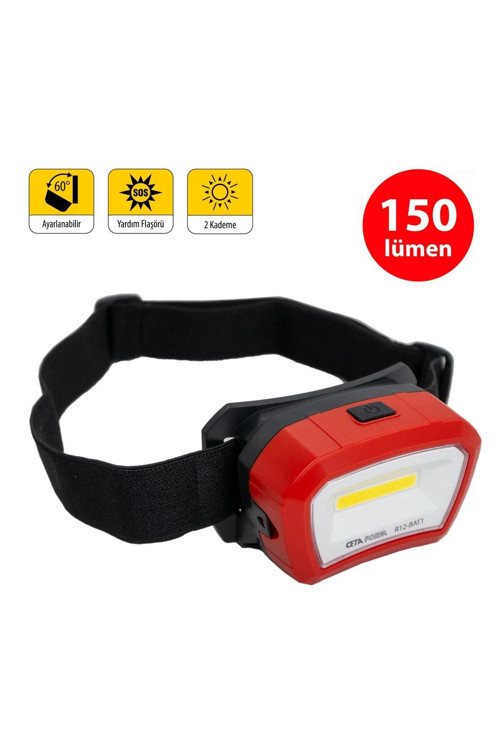R12-Bat1 Led Pilli Kafa Lambası 150 Lümen