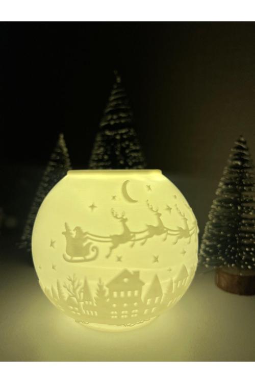 Noel Temalı Küre Mumluk (Mumlar Dahil Değildir)